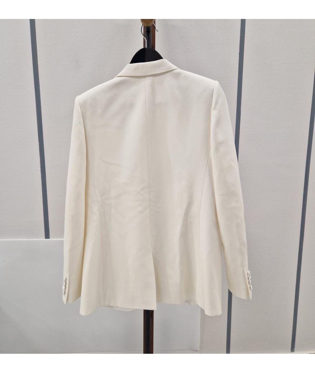 SAINT LAURENT Белый шерстяной жакет/пиджак, фото 2