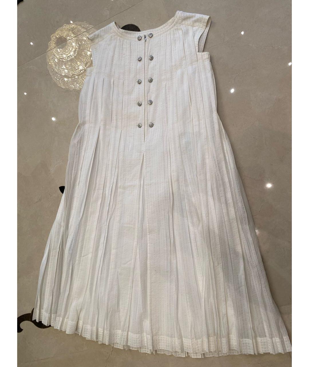CHANEL PRE-OWNED Белое повседневное платье, фото 8