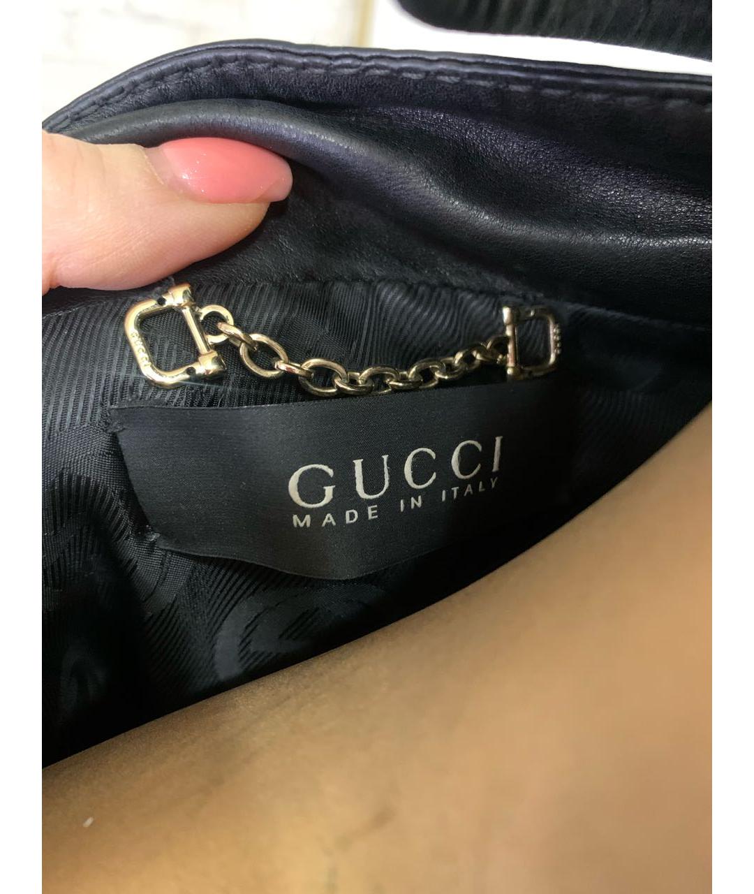 GUCCI Черная кожаная куртка, фото 5