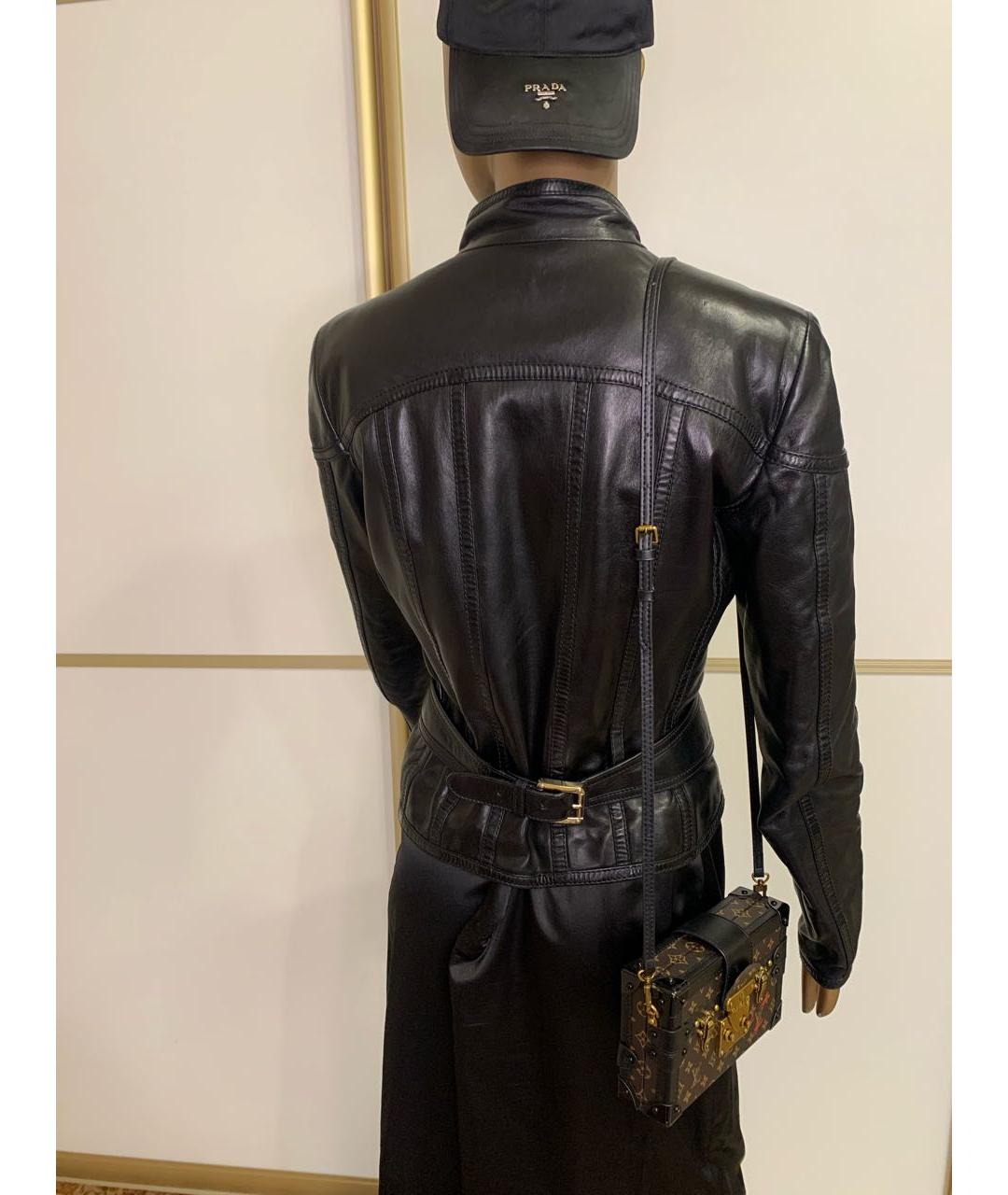 GUCCI Черная кожаная куртка, фото 2