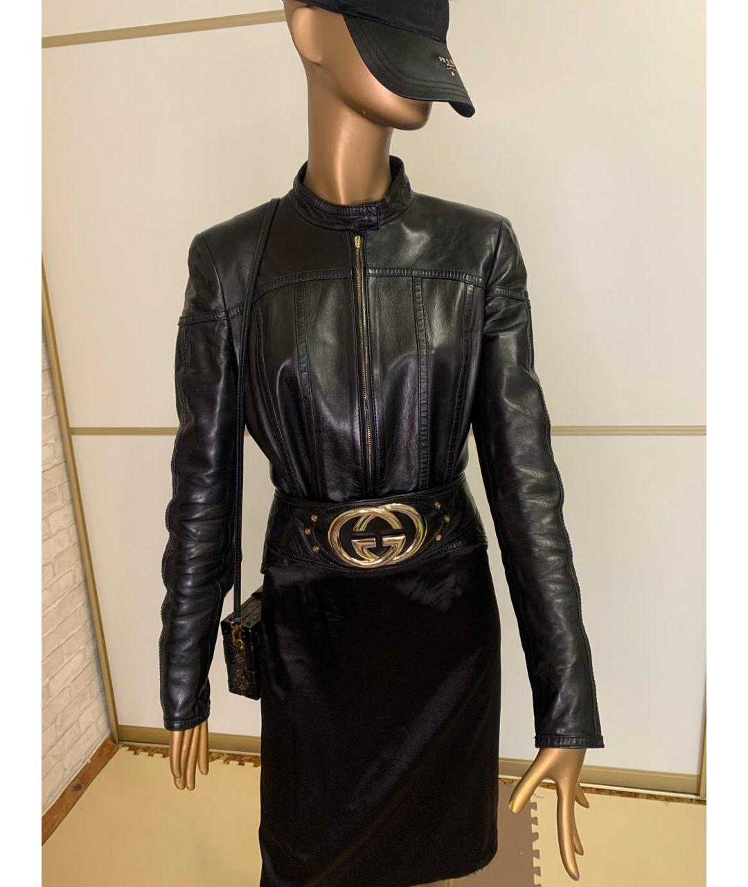 GUCCI Черная кожаная куртка, фото 8