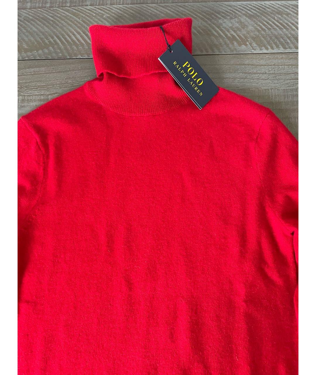 POLO RALPH LAUREN Красная кашемировая водолазка, фото 2