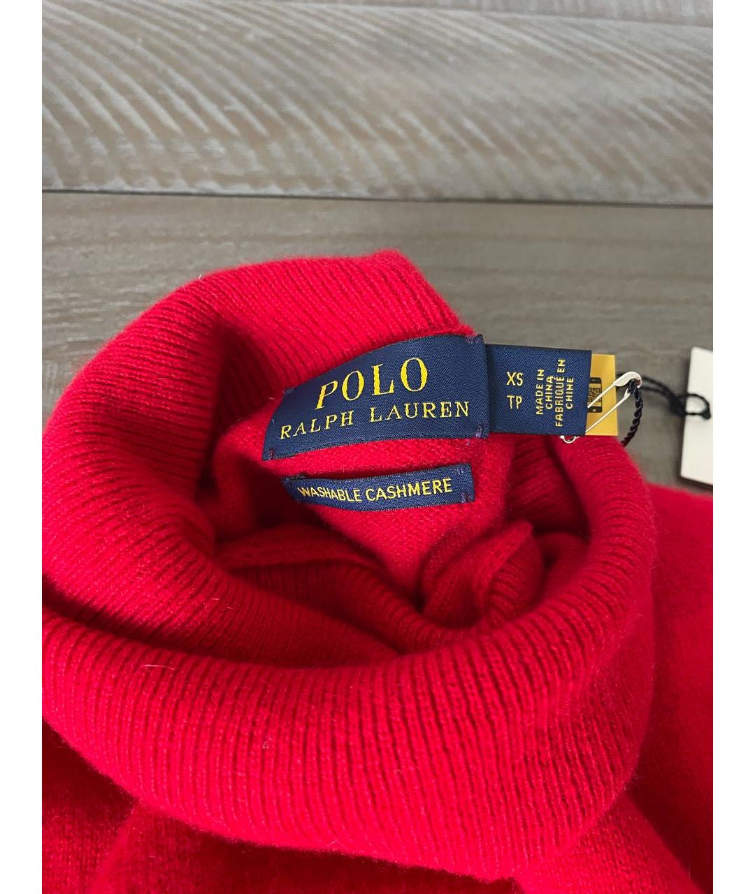 POLO RALPH LAUREN Красная кашемировая водолазка, фото 6