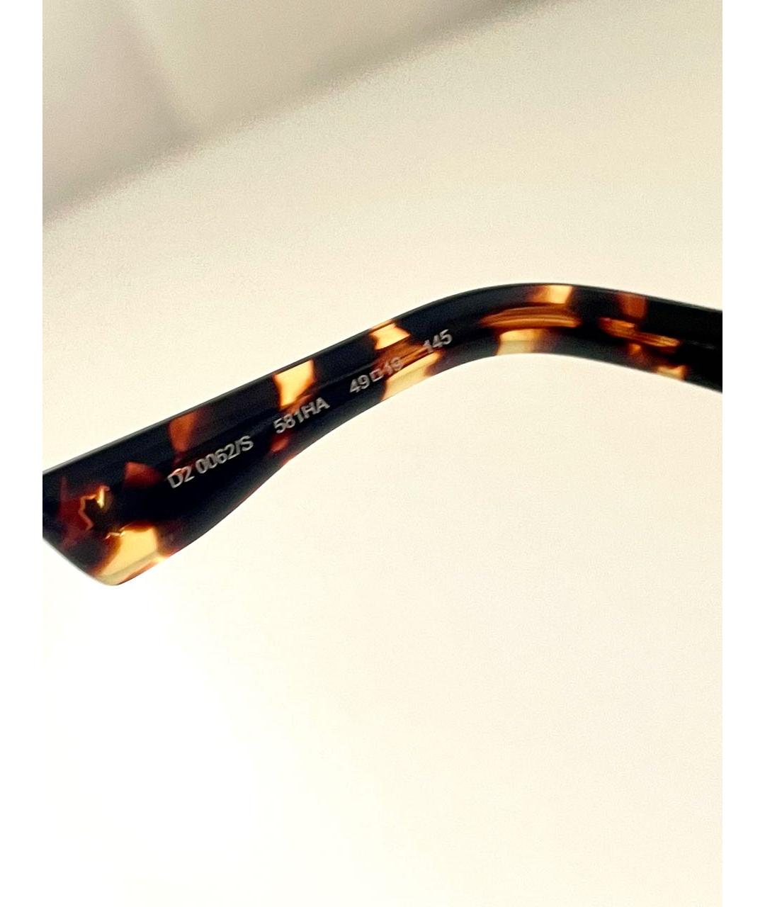 DSQUARED2 Коричневые пластиковые солнцезащитные очки, фото 4