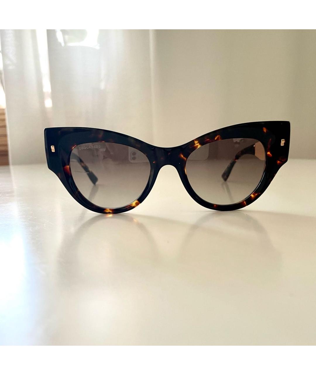 DSQUARED2 Коричневые пластиковые солнцезащитные очки, фото 8