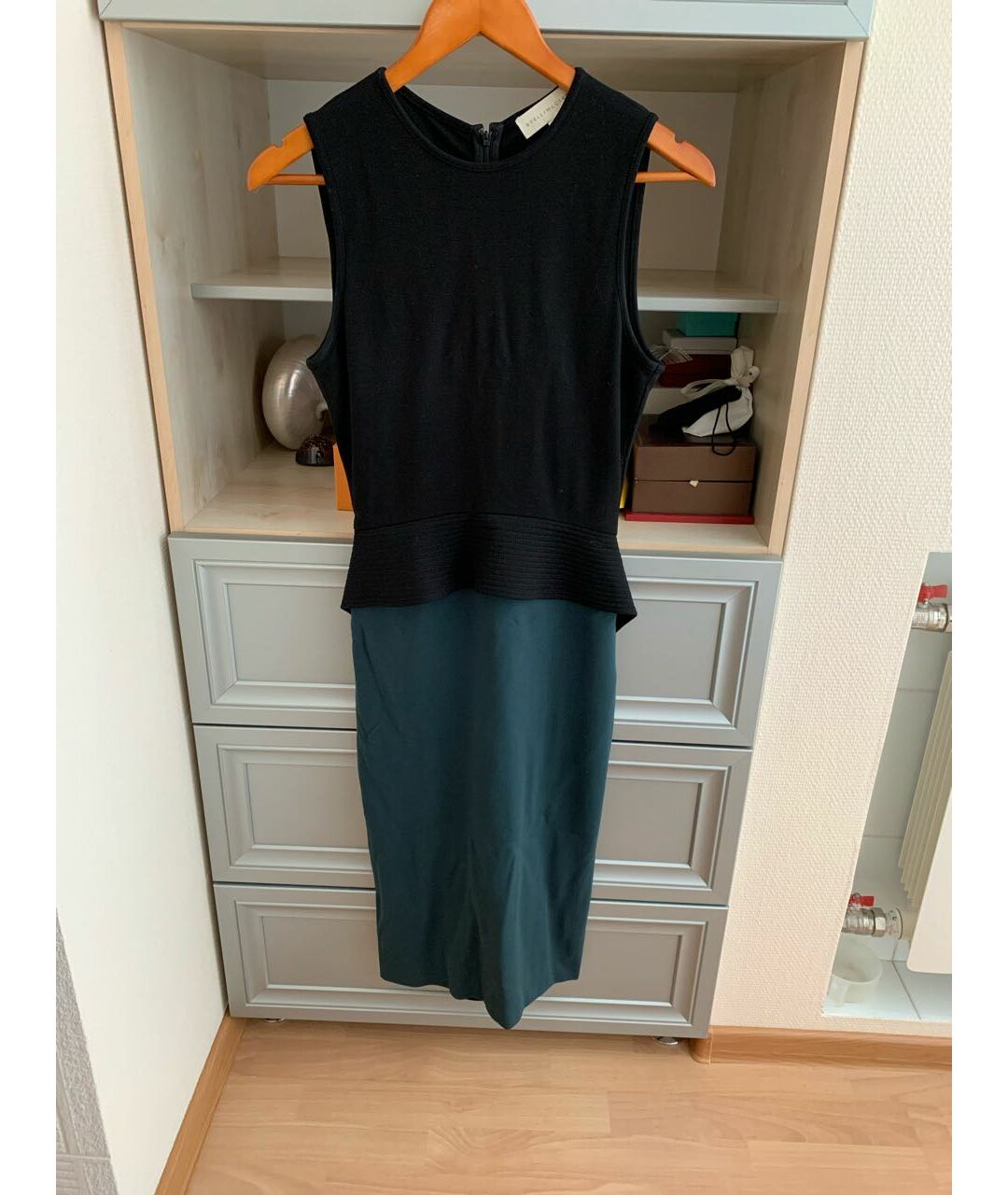 STELLA MCCARTNEY Черное хлопко-эластановое повседневное платье, фото 5