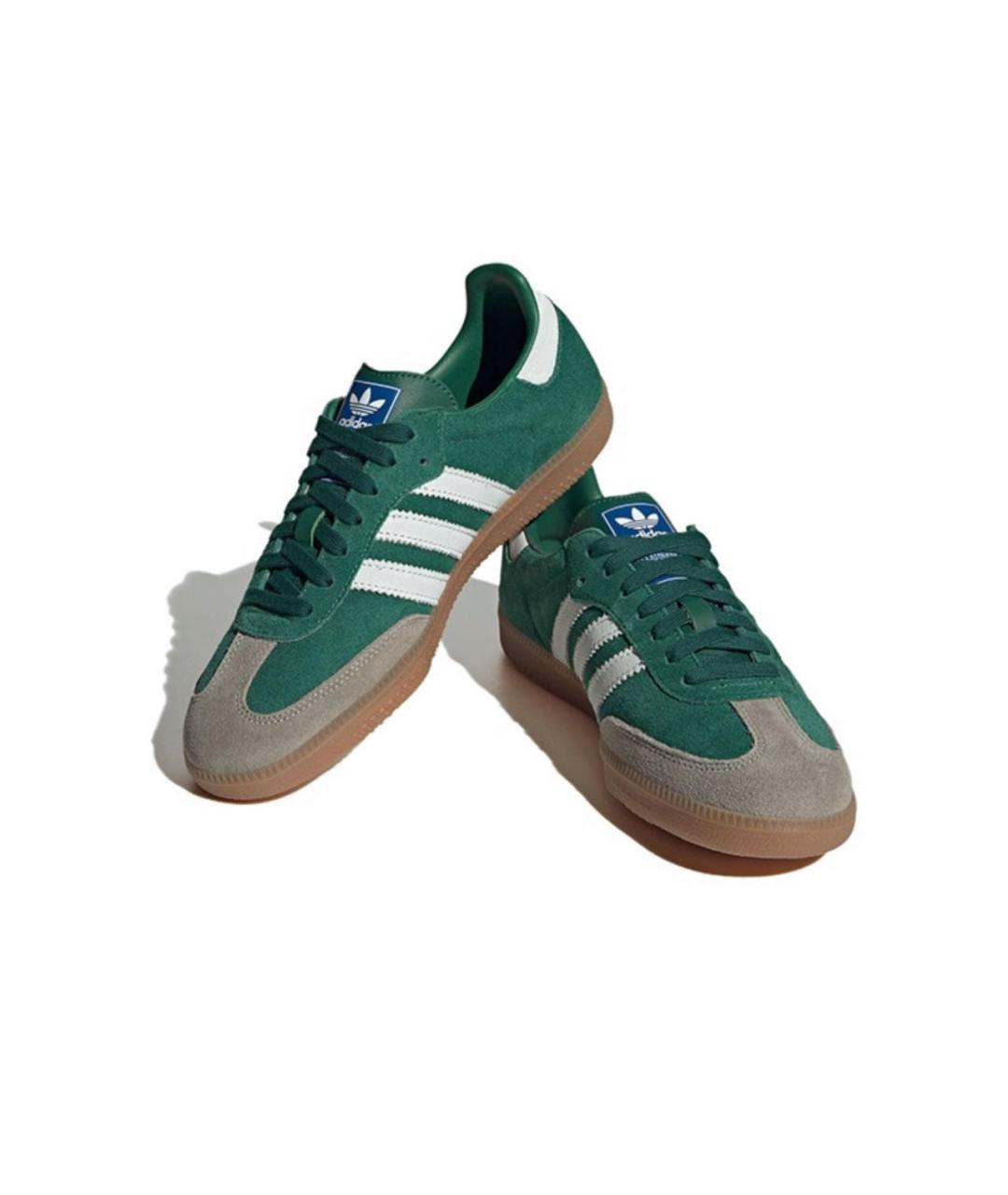 ADIDAS Зеленые замшевые кроссовки, фото 2