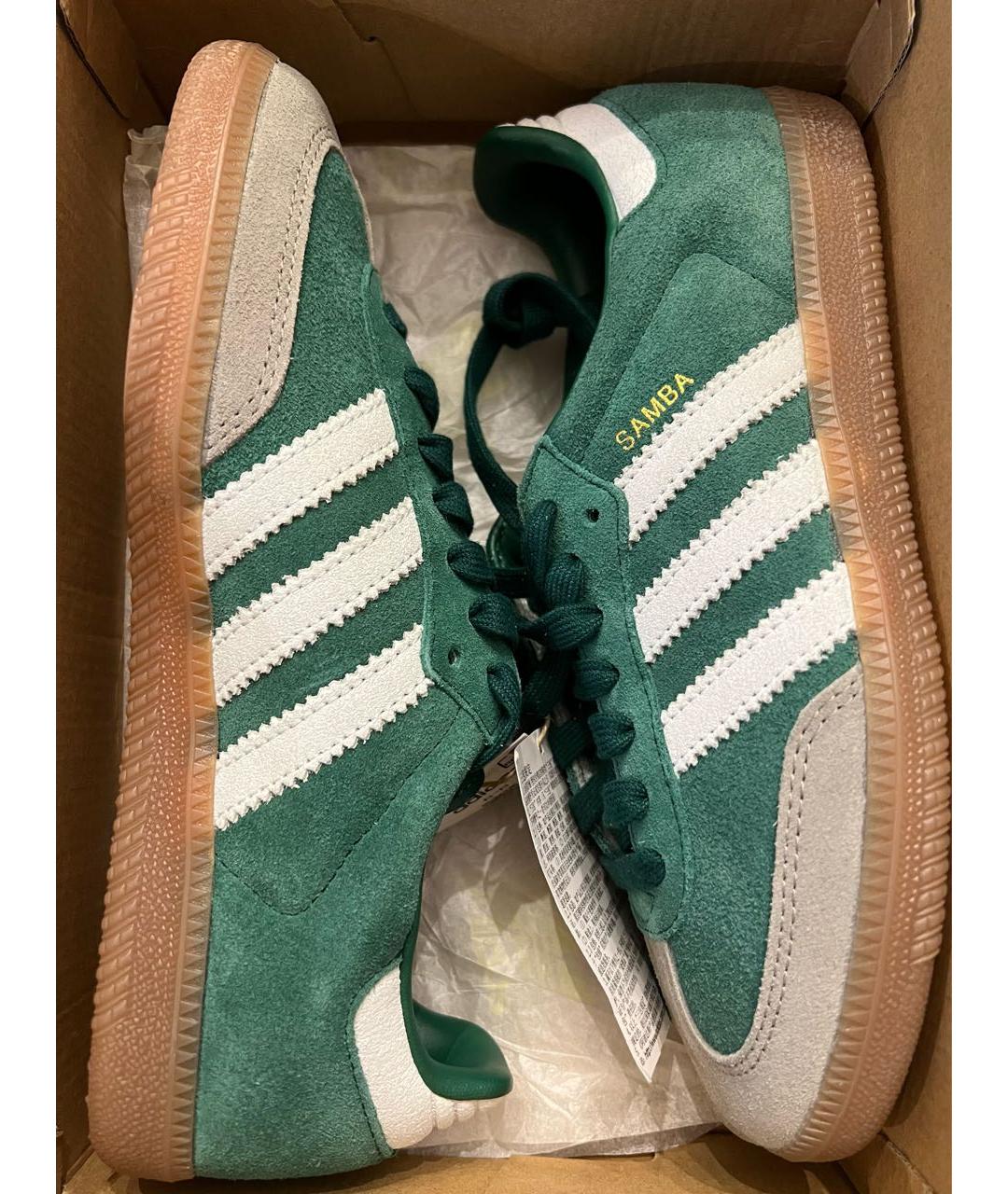 ADIDAS Зеленые замшевые кроссовки, фото 5