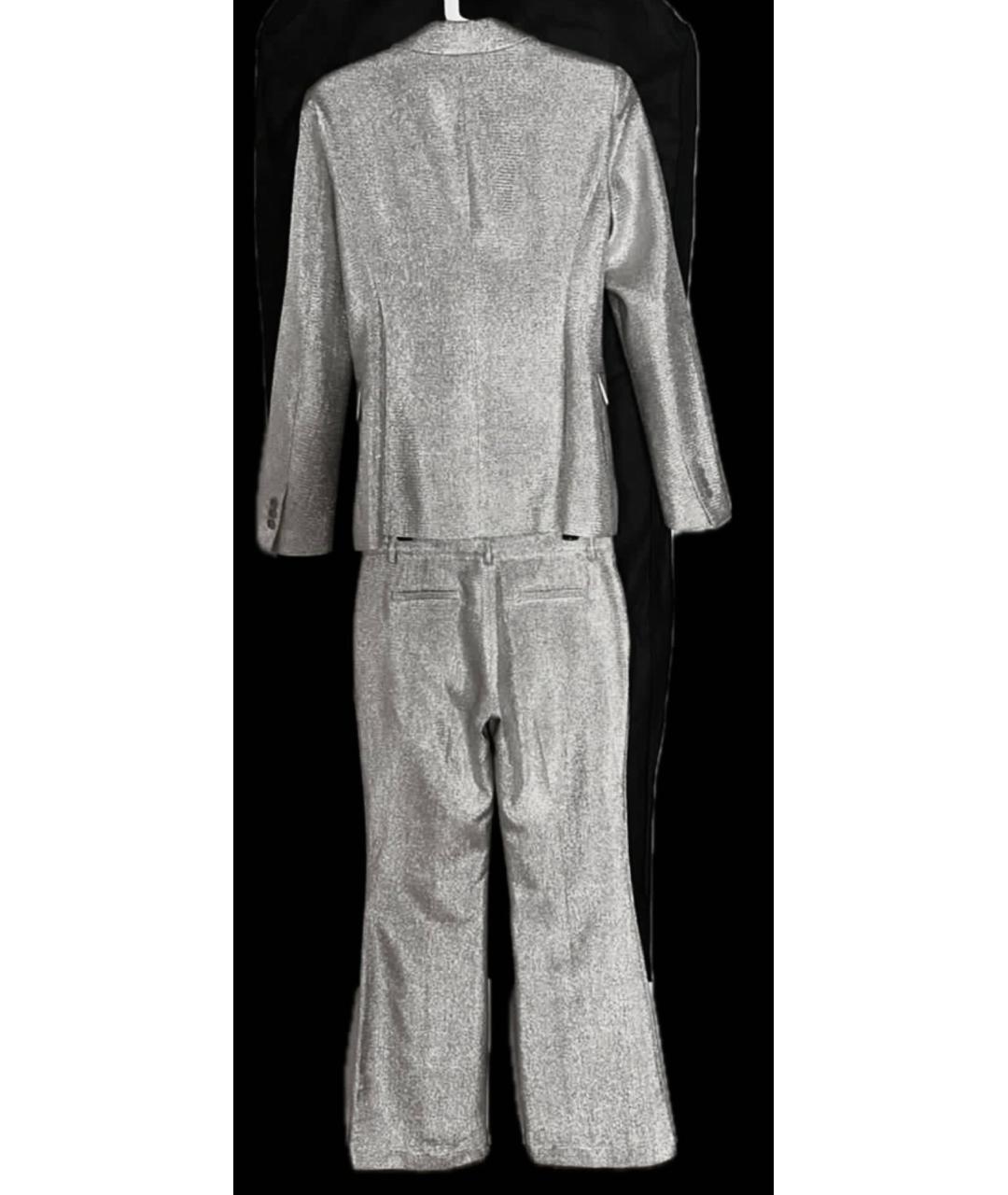 P.A.R.O.S.H. Серебрянный ацетатный костюм с брюками, фото 3