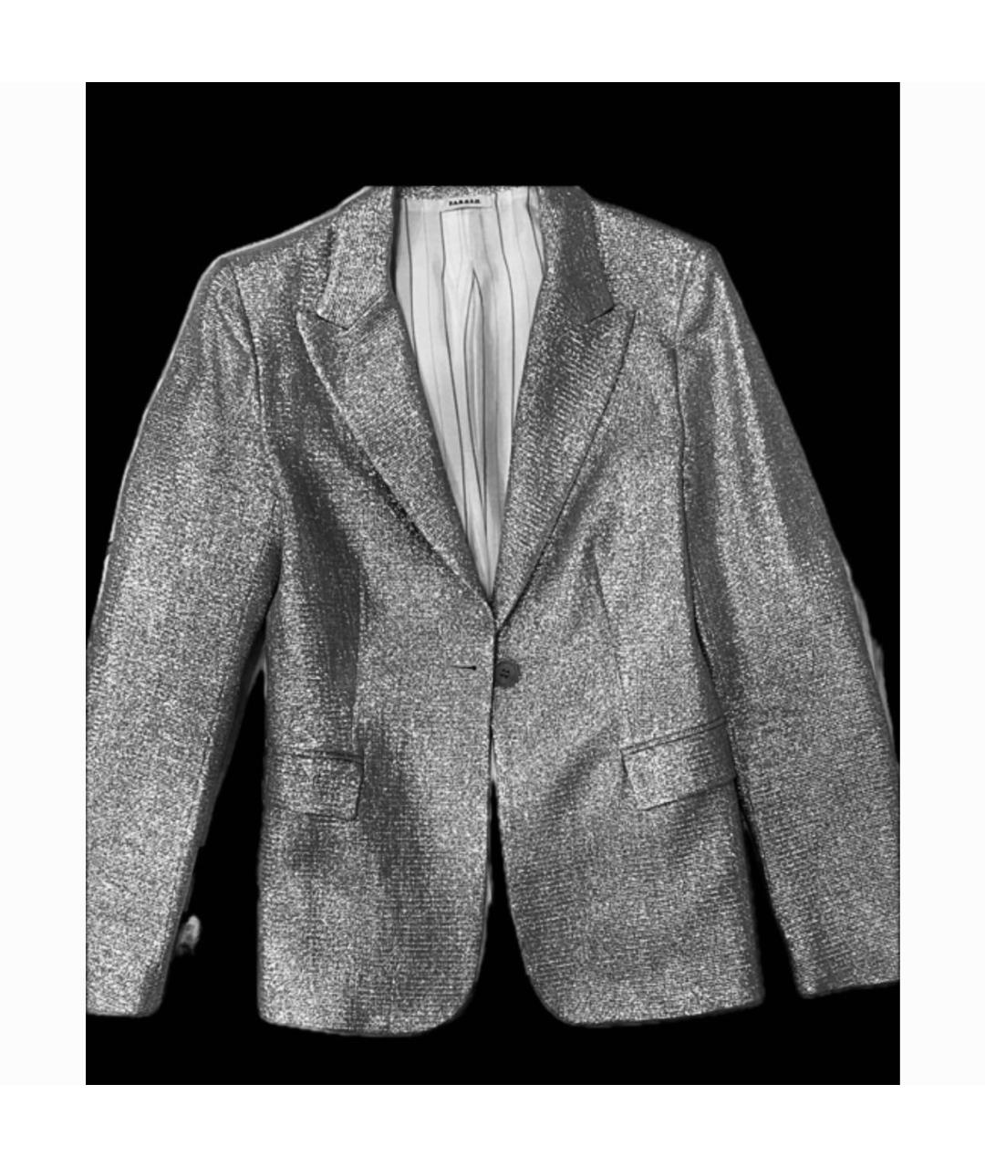 P.A.R.O.S.H. Серебрянный ацетатный костюм с брюками, фото 7