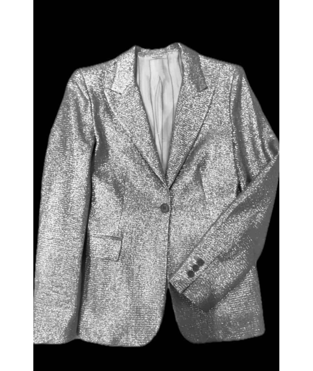 P.A.R.O.S.H. Серебрянный ацетатный костюм с брюками, фото 5