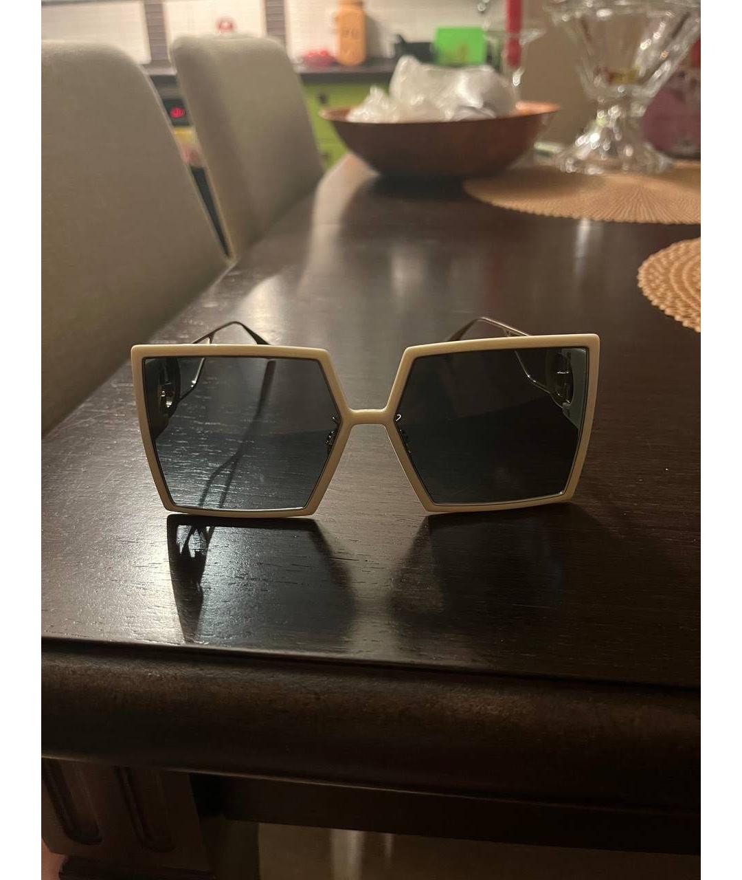 CHRISTIAN DIOR PRE-OWNED Белые пластиковые солнцезащитные очки, фото 8