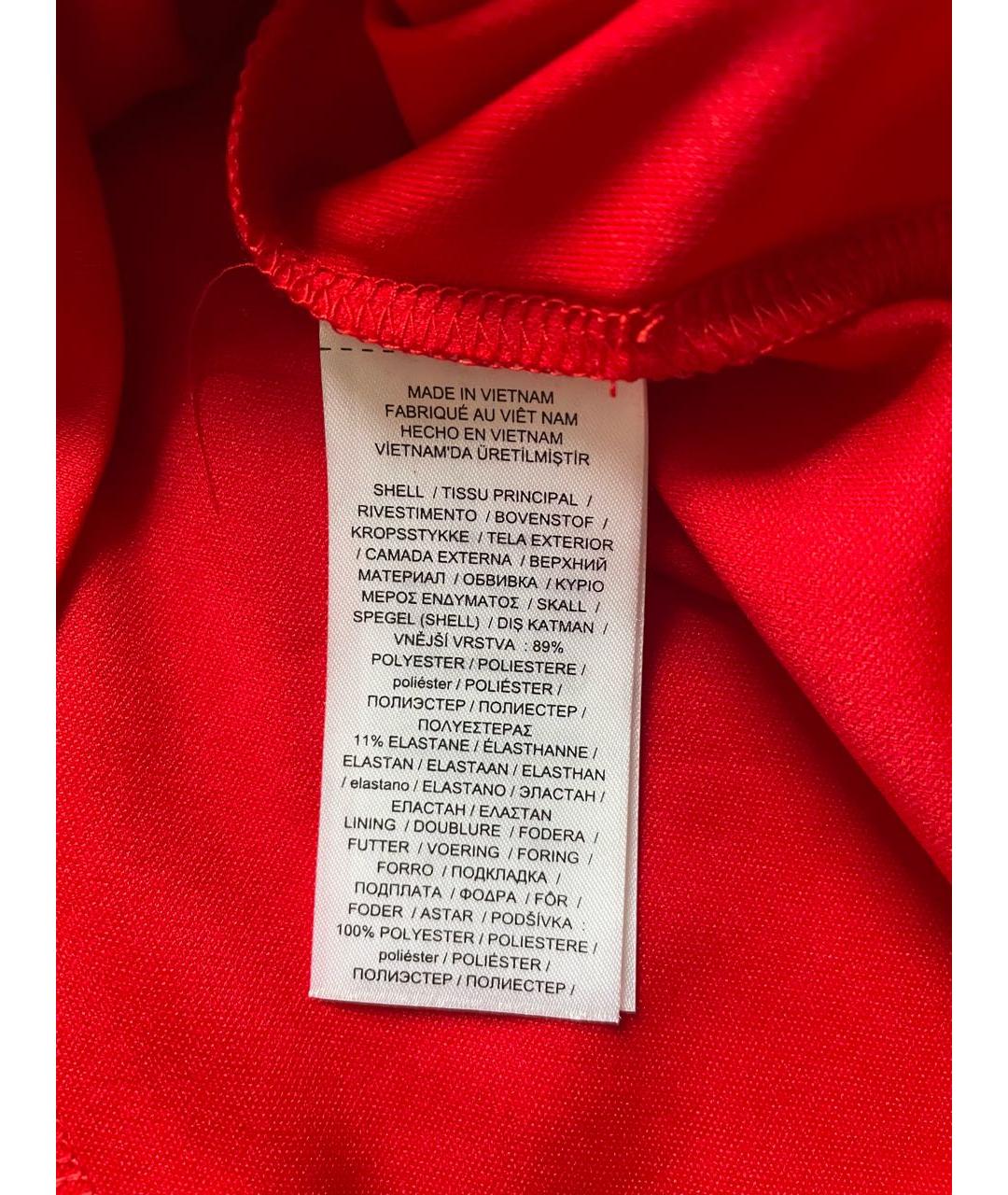 RALPH LAUREN Красное полиэстеровое коктейльное платье, фото 4