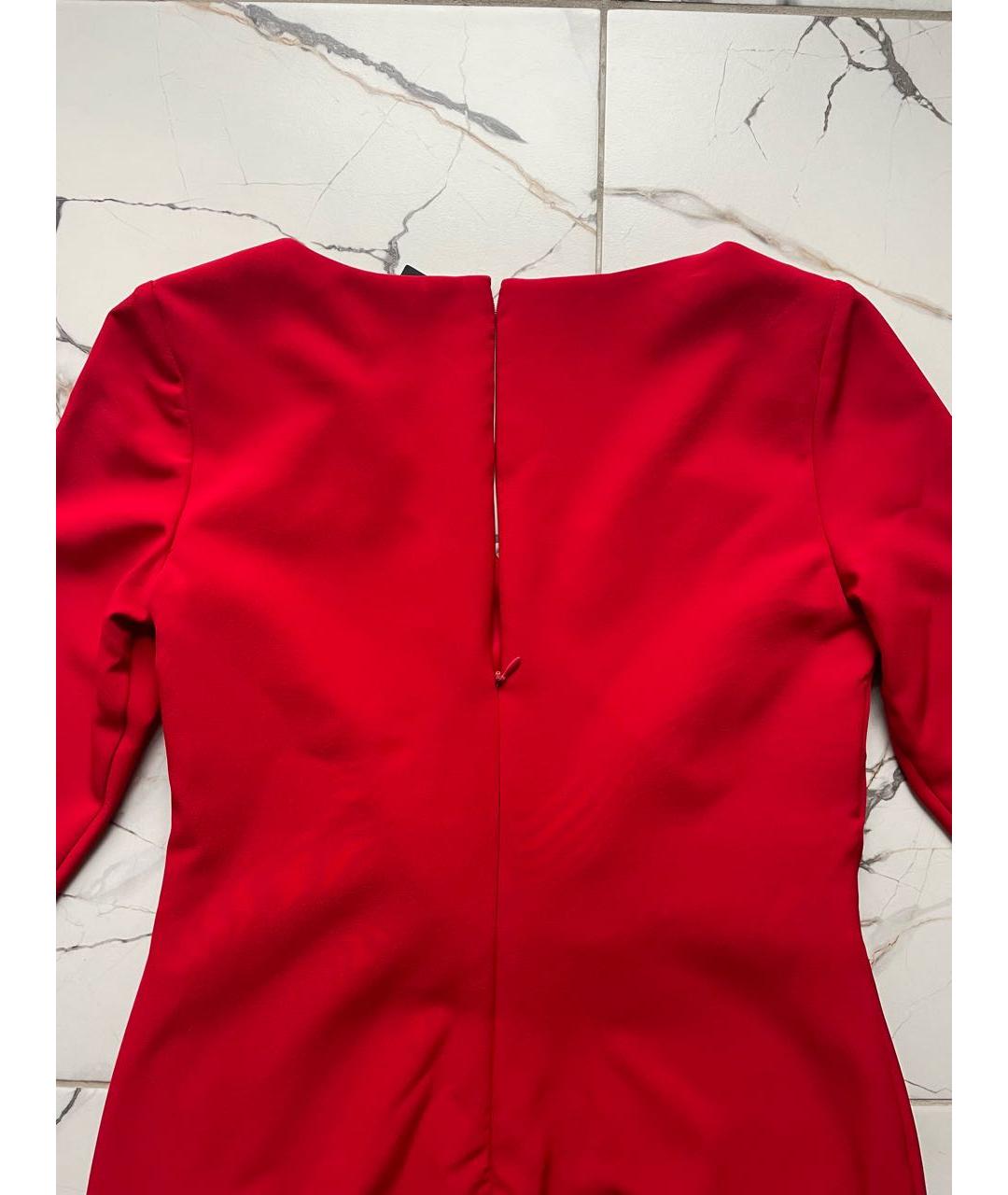 RALPH LAUREN Красное полиэстеровое коктейльное платье, фото 7