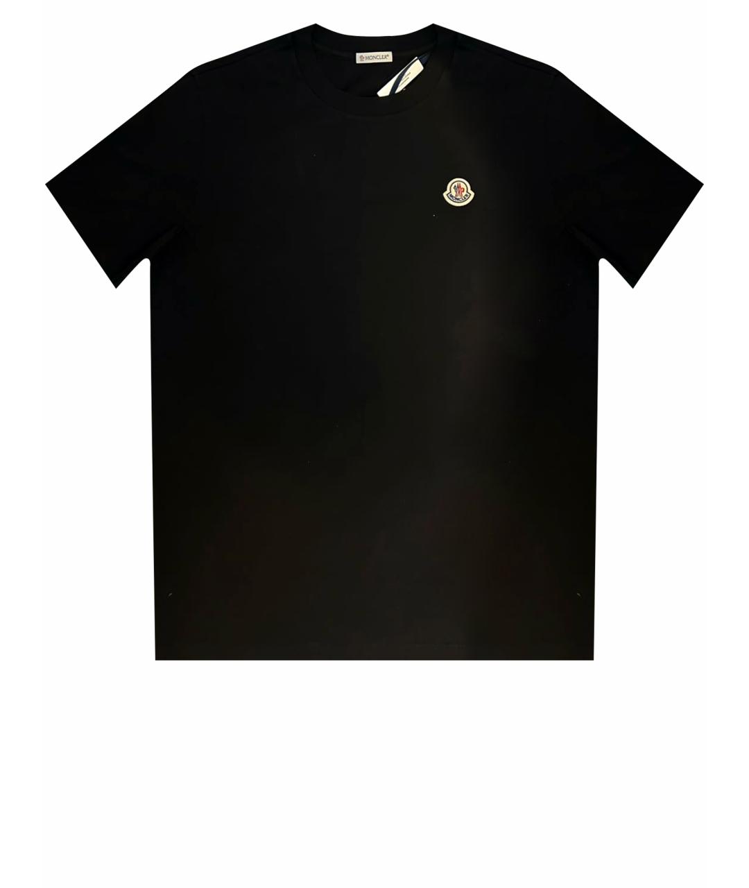 MONCLER Черная хлопковая футболка, фото 1