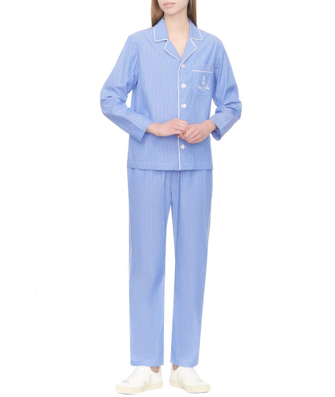 SPORTY AND RICH Голубой хлопковый костюм с брюками, фото 4