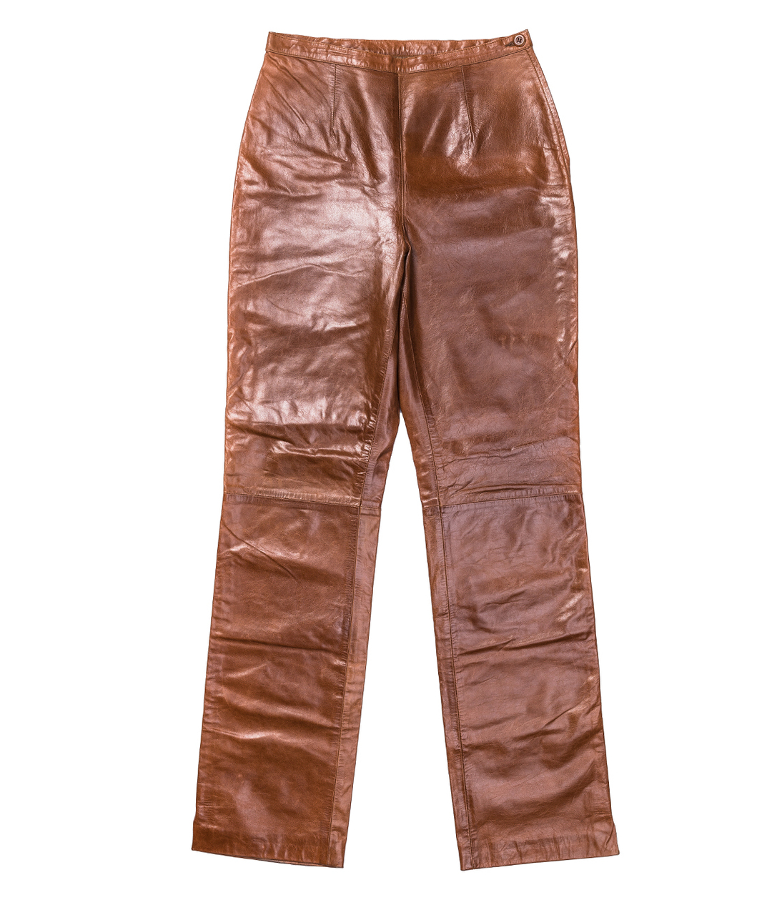 GIANFRANCO FERRE Коричневый кожаный костюм с брюками, фото 2