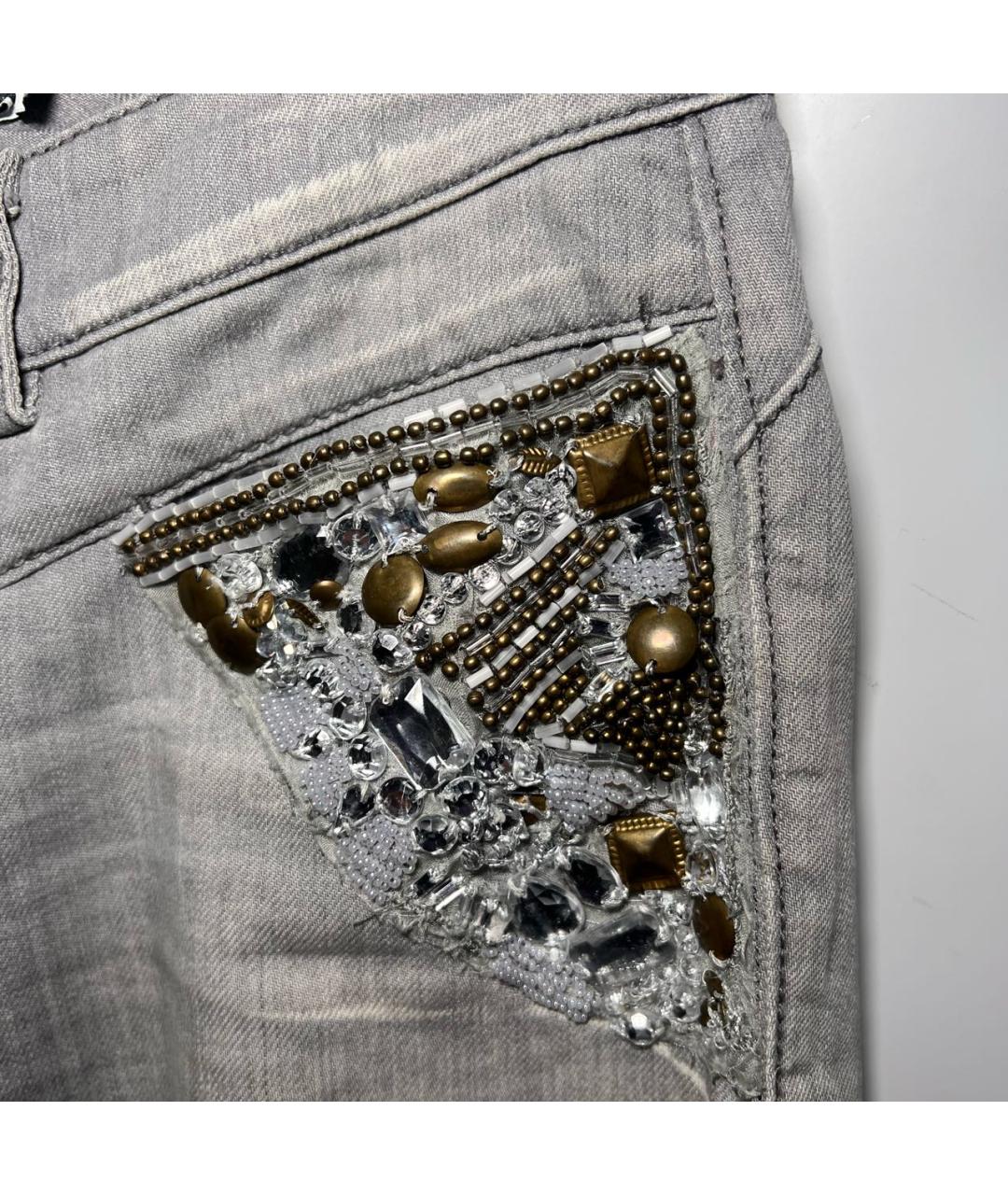 SPORT MAX CODE Серые хлопко-эластановые джинсы слим, фото 3