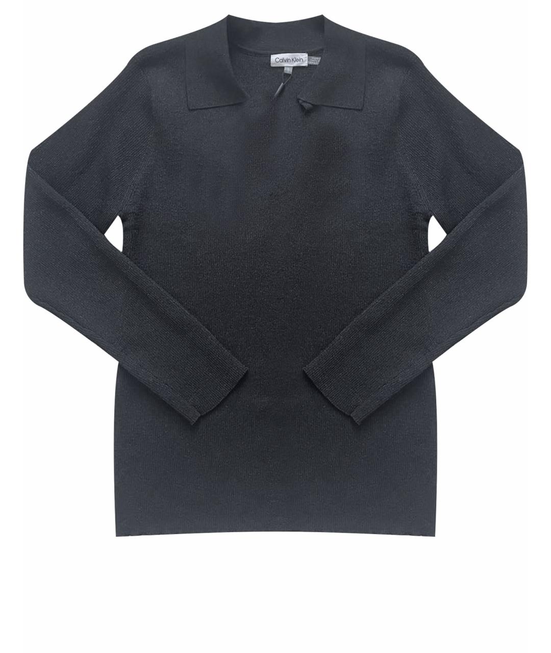 CALVIN KLEIN Черный полиэстеровый джемпер / свитер, фото 1