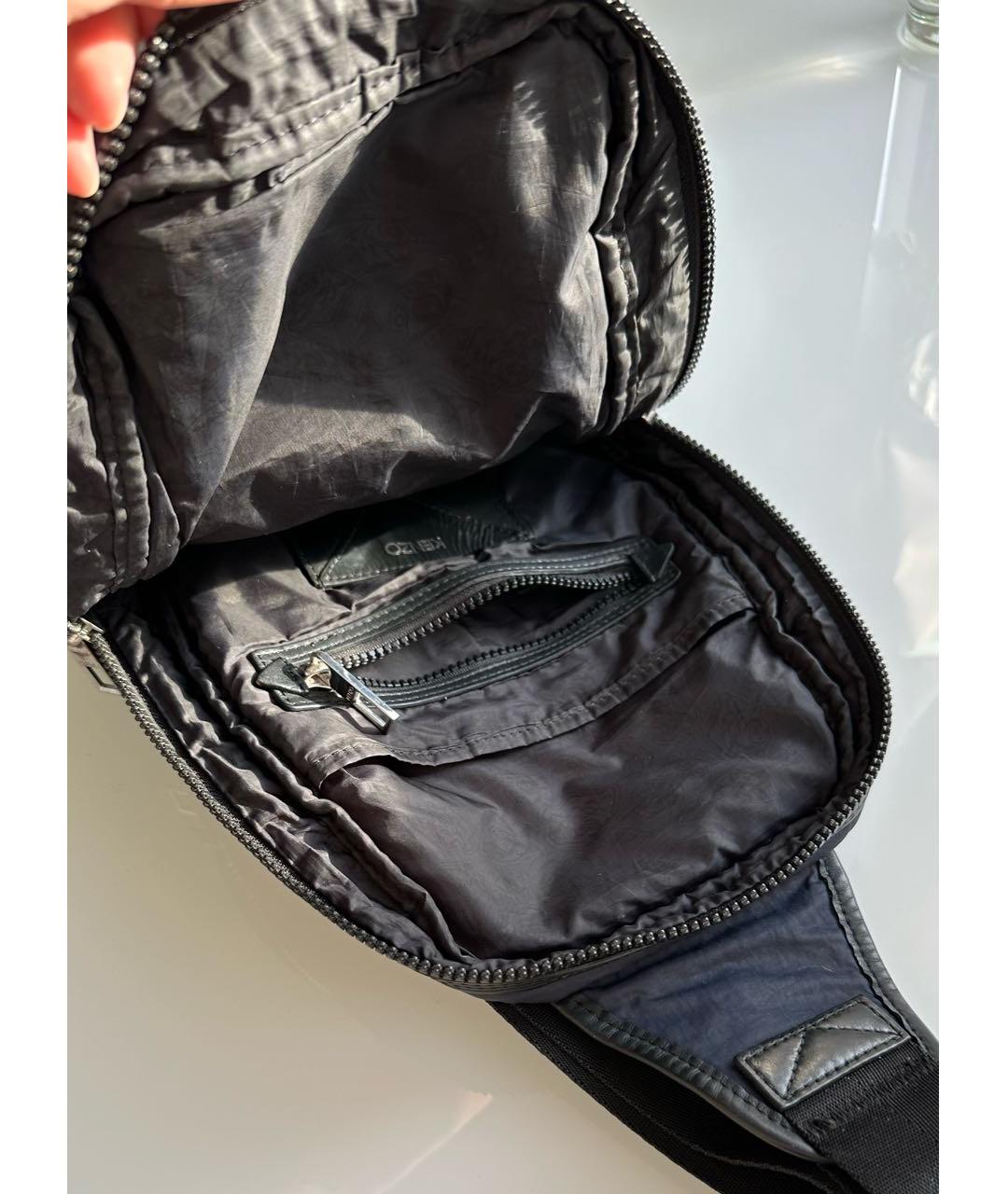 KENZO Темно-синяя тканевая сумка на плечо, фото 6