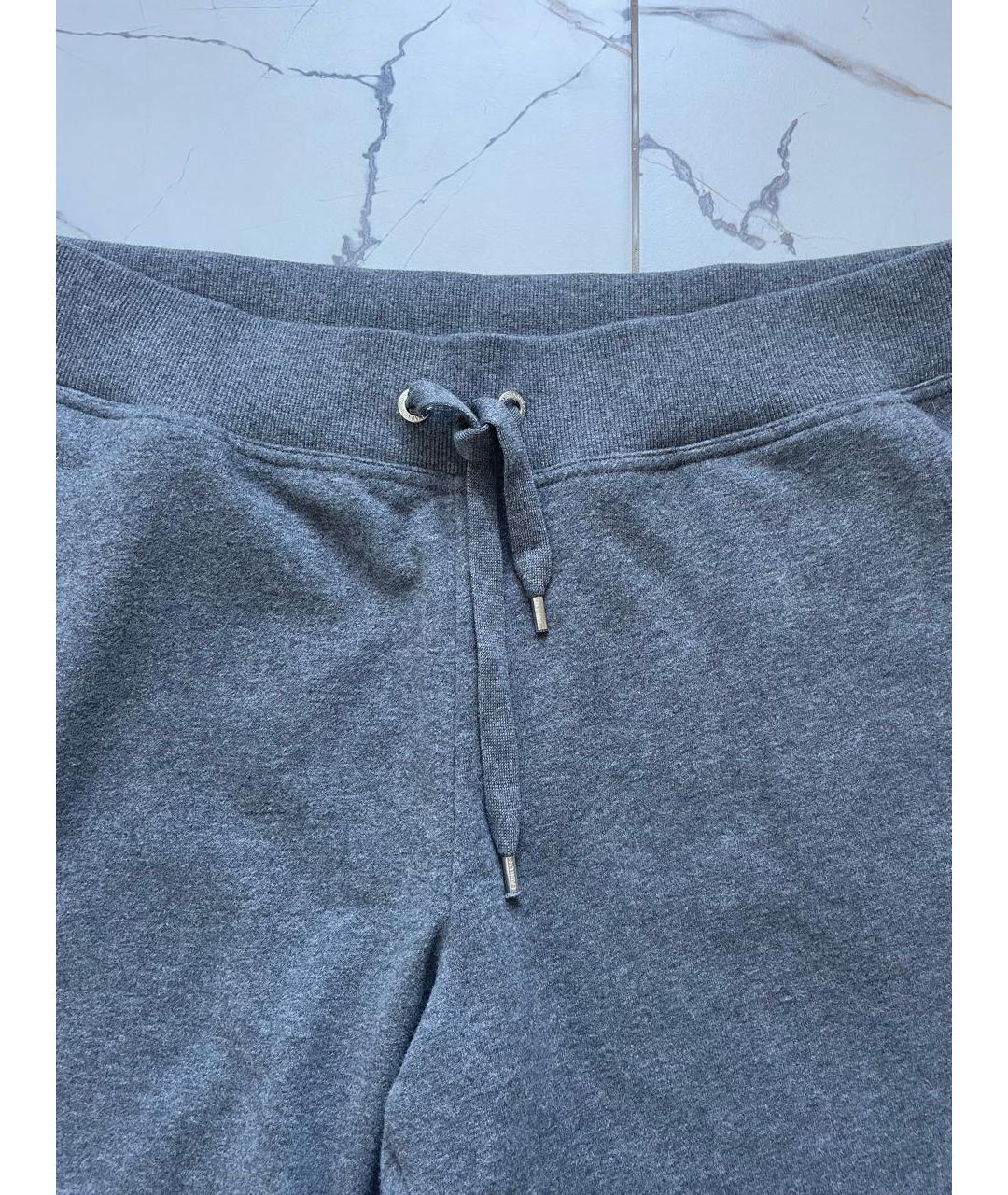 RALPH LAUREN Серые хлопковые спортивные брюки и шорты, фото 3