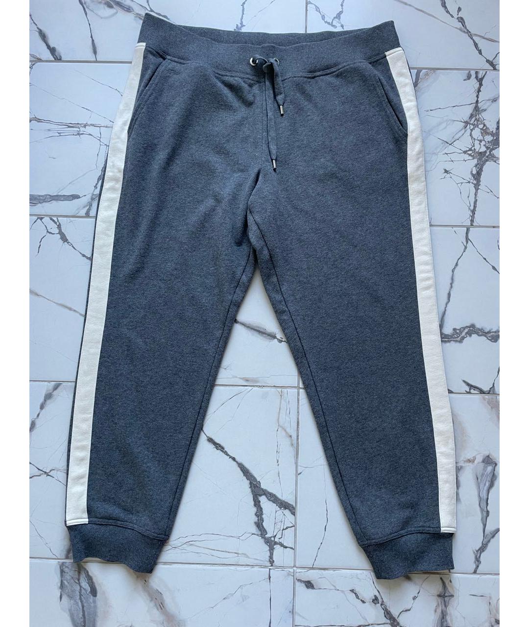 RALPH LAUREN Серые хлопковые спортивные брюки и шорты, фото 9