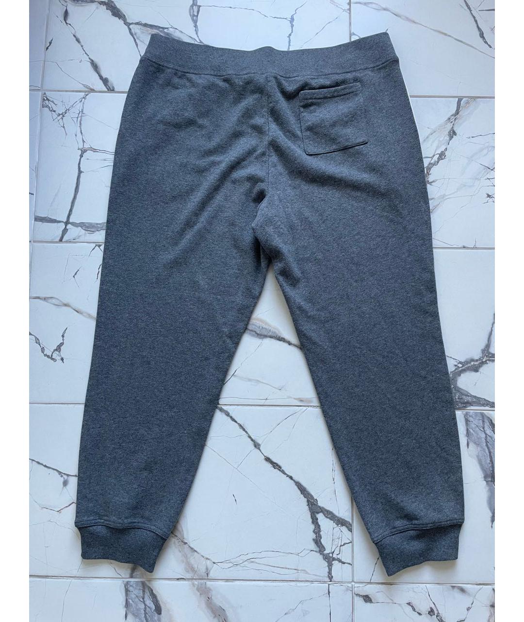 RALPH LAUREN Серые хлопковые спортивные брюки и шорты, фото 8