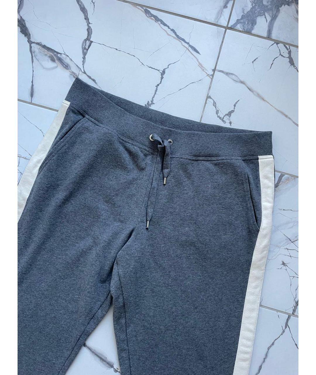 RALPH LAUREN Серые хлопковые спортивные брюки и шорты, фото 2