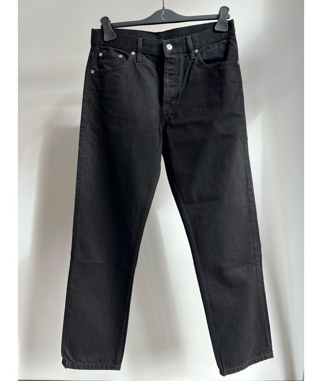 HELMUT LANG Черные хлопковые прямые джинсы, фото 5