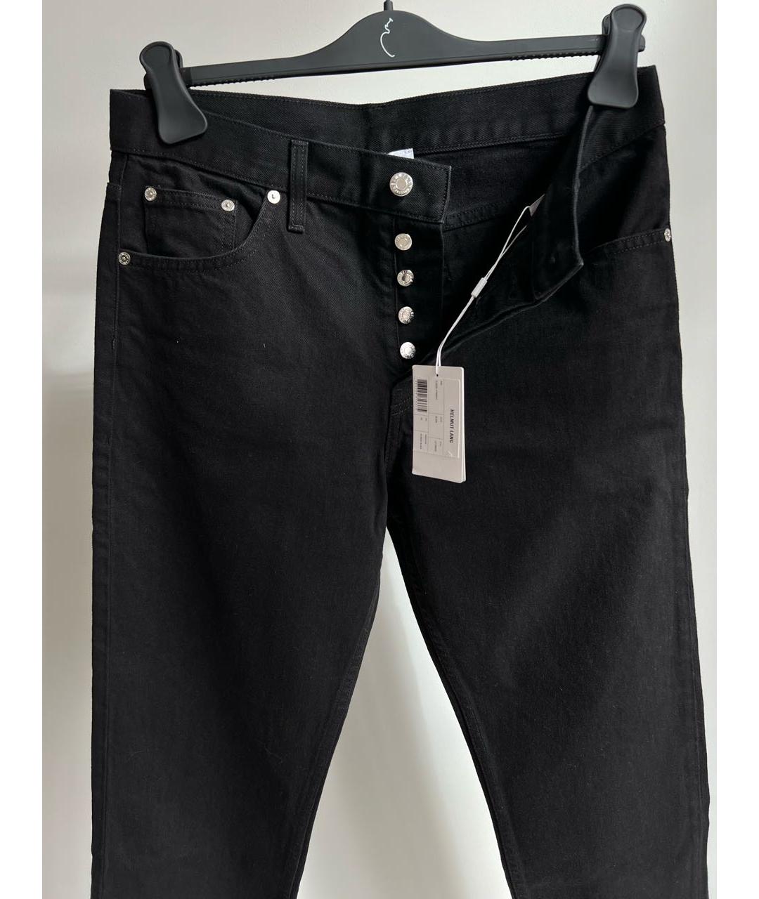HELMUT LANG Черные хлопковые прямые джинсы, фото 3
