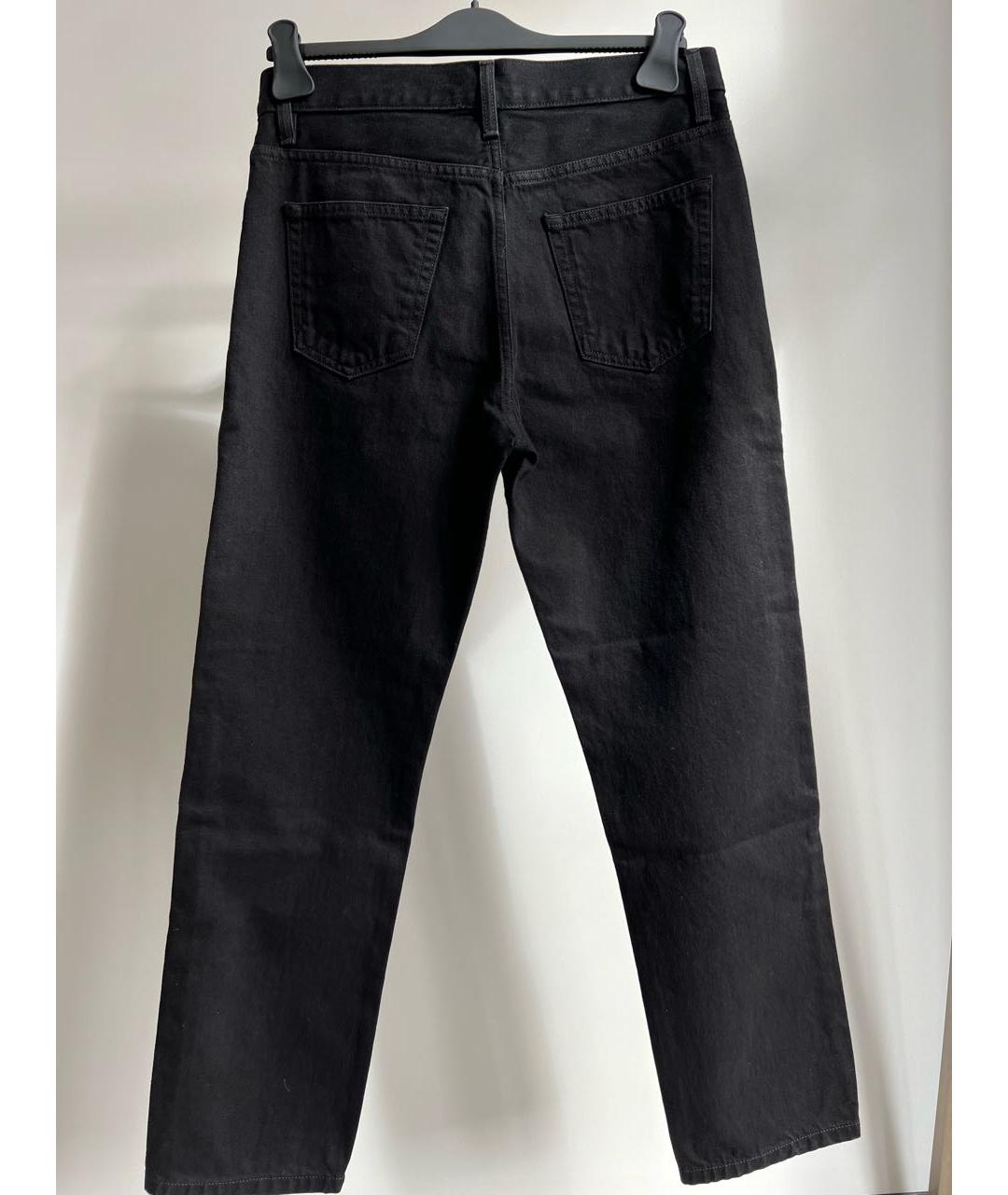 HELMUT LANG Черные хлопковые прямые джинсы, фото 2