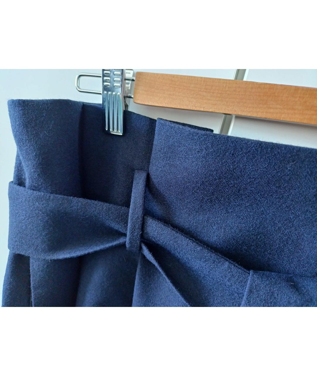 COS Темно-синяя шерстяная юбка миди, фото 4