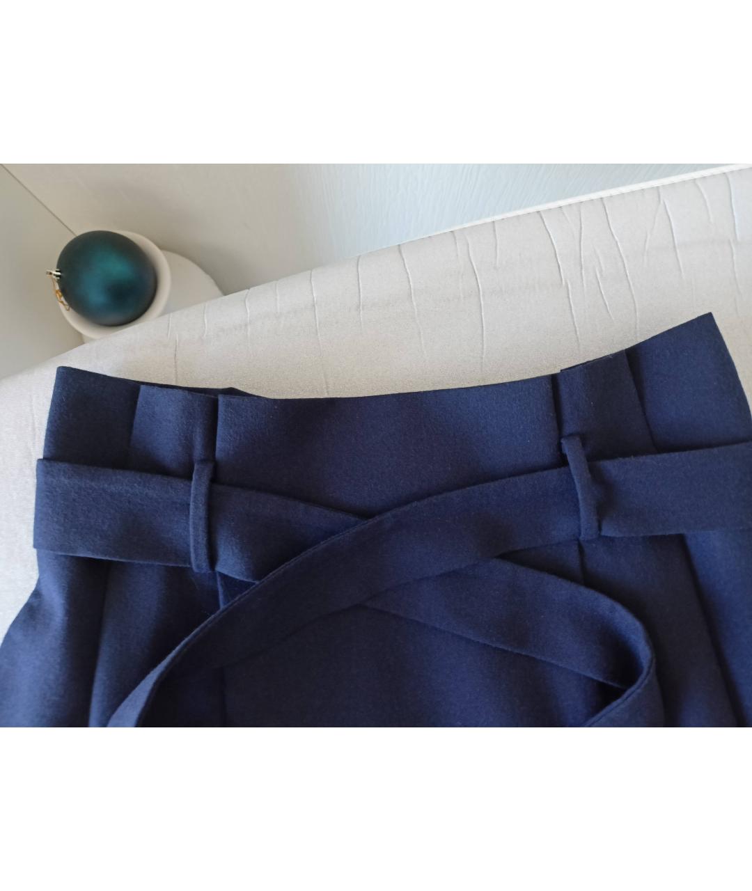 COS Темно-синяя шерстяная юбка миди, фото 5