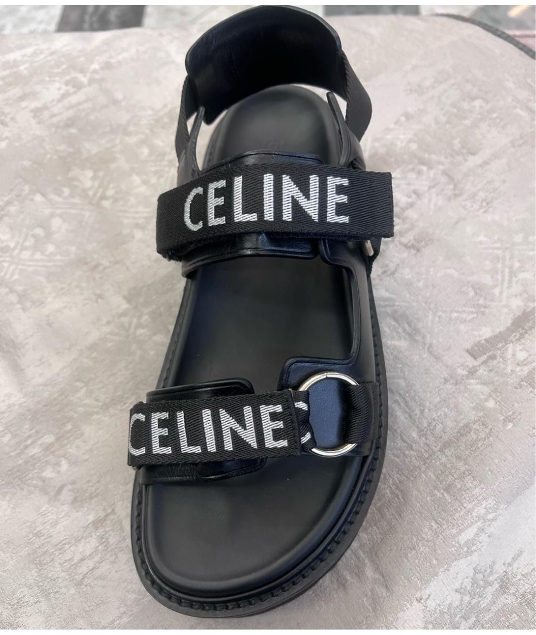 CELINE Черные сандалии, фото 2
