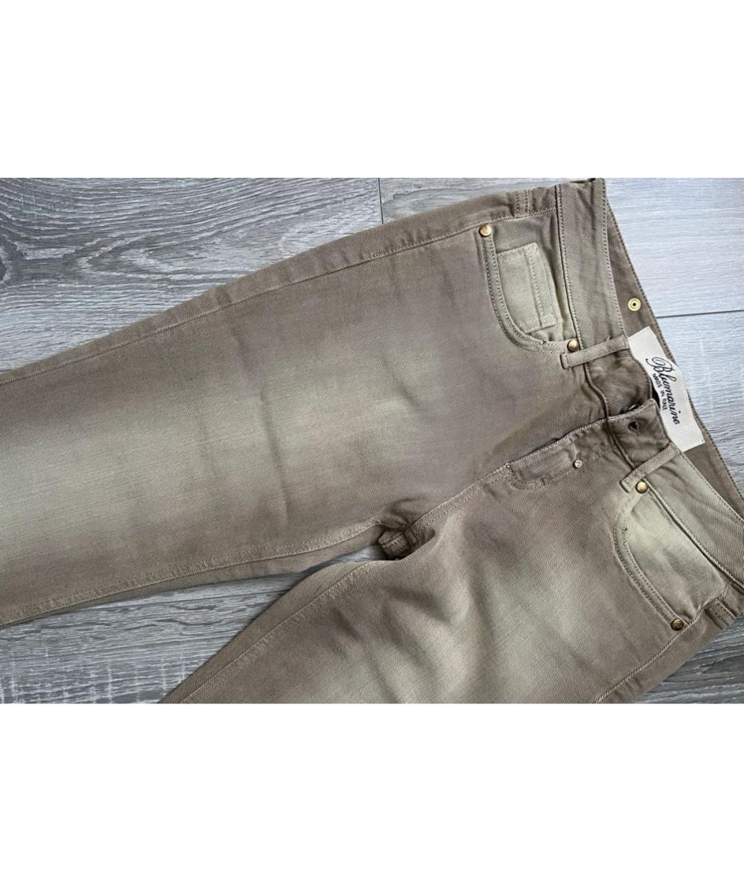 BLUMARINE Бежевые прямые джинсы, фото 2