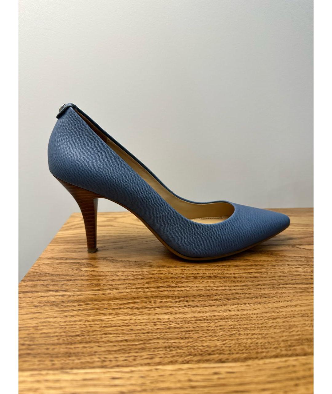 MICHAEL KORS Голубые кожаные туфли, фото 6