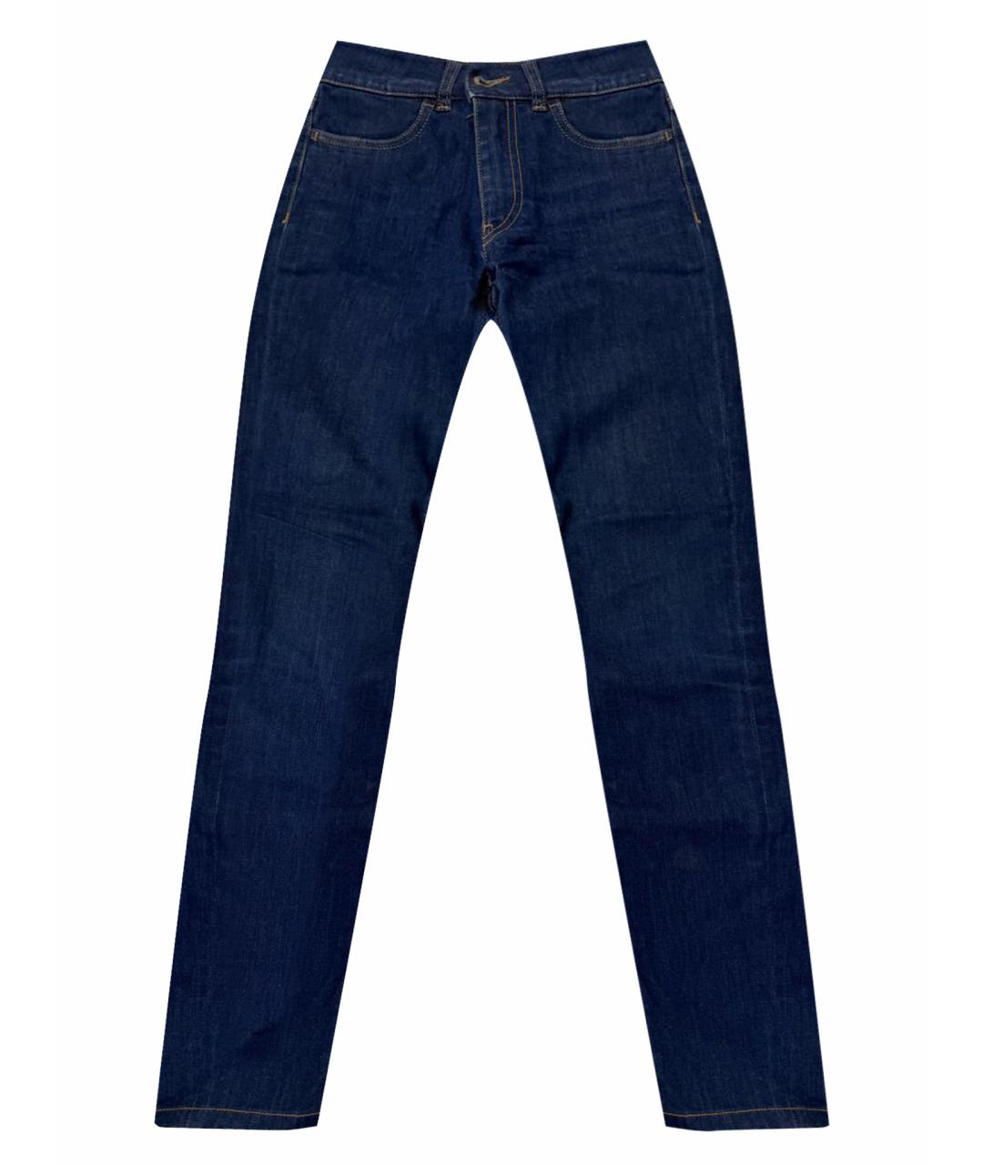 PRADA Синие хлопко-эластановые джинсы слим, фото 1