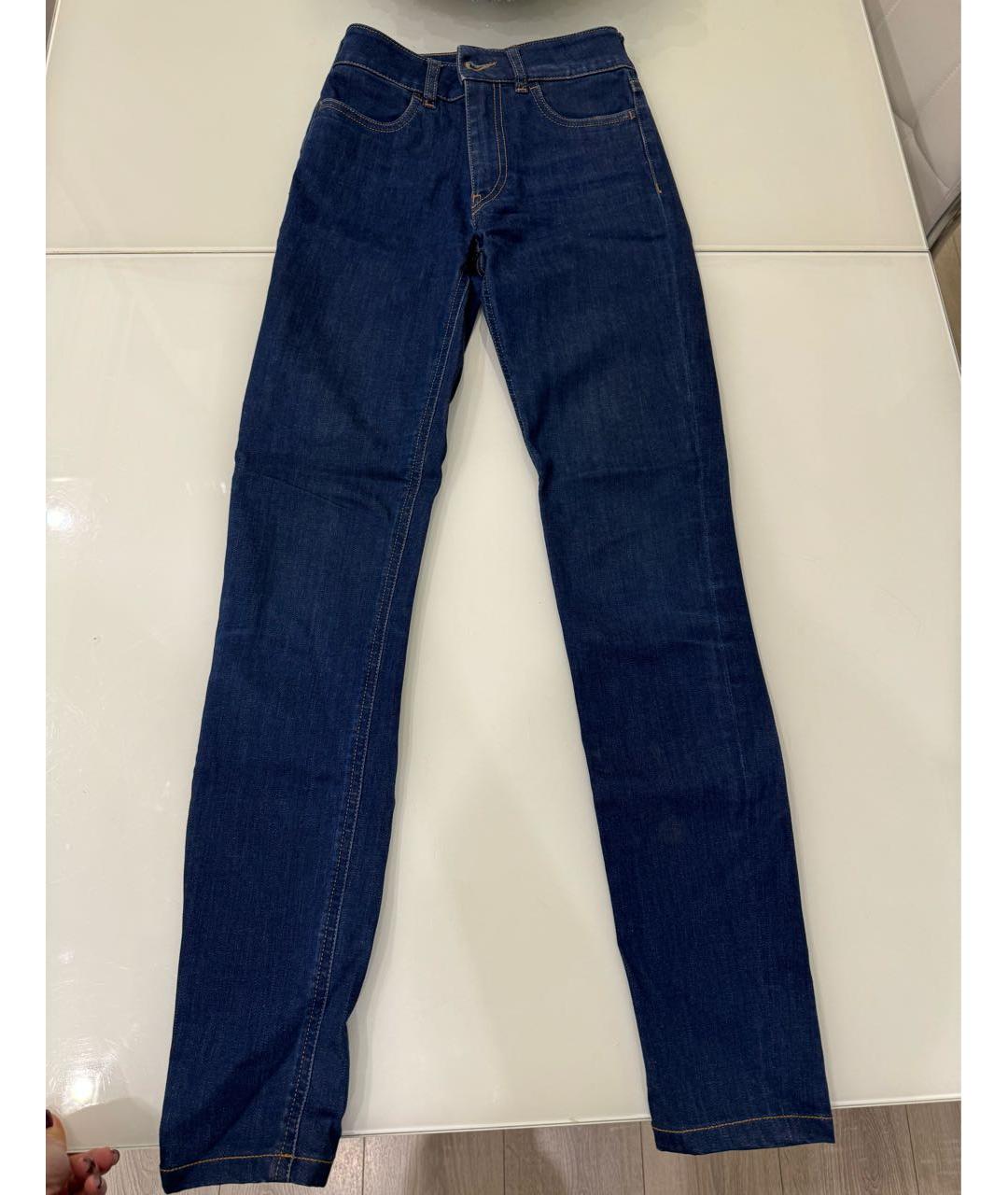 PRADA Синие хлопко-эластановые джинсы слим, фото 6