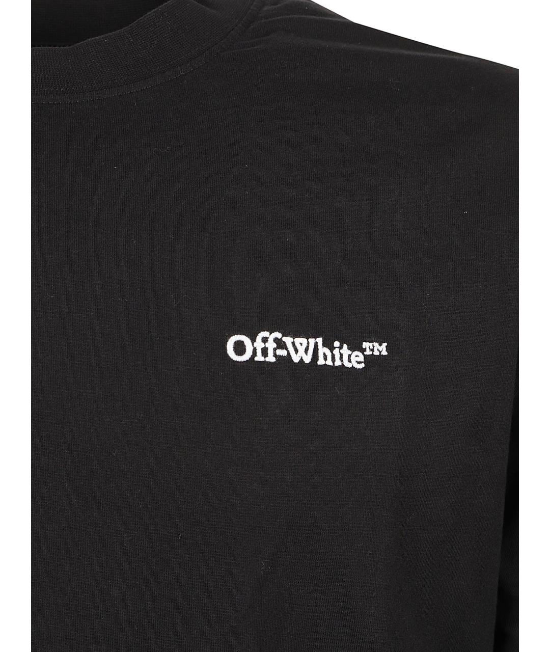 OFF-WHITE Черная хлопковая футболка, фото 3