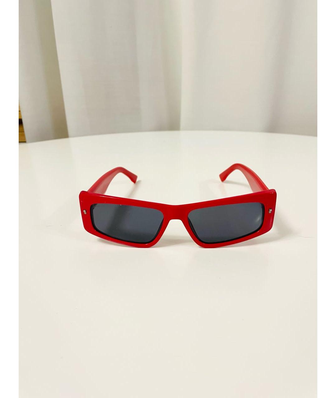 DSQUARED2 Красные пластиковые солнцезащитные очки, фото 8