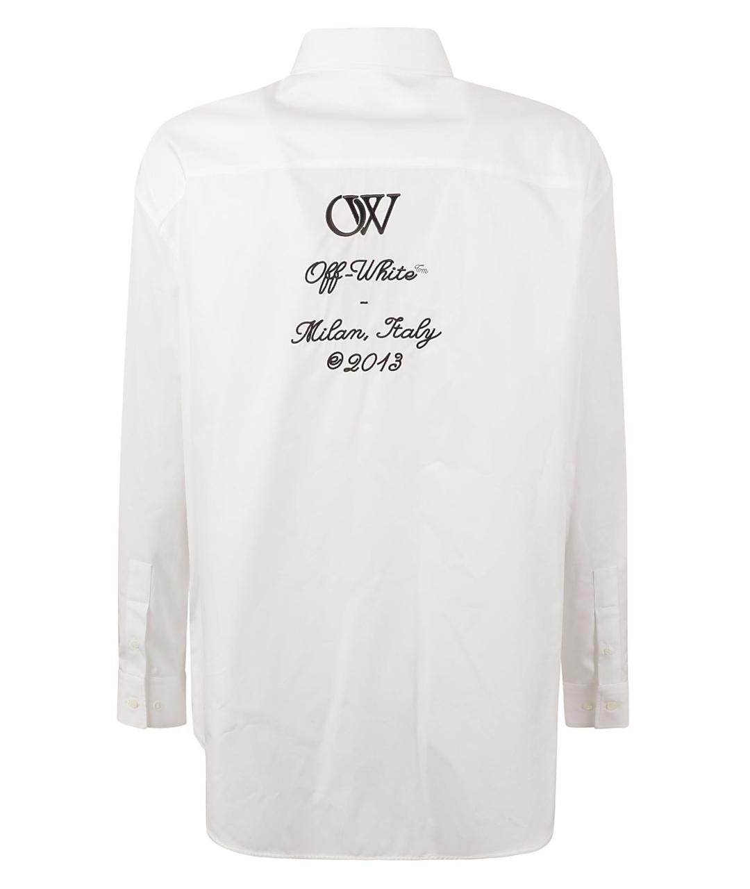 OFF-WHITE Белая хлопковая кэжуал рубашка, фото 2