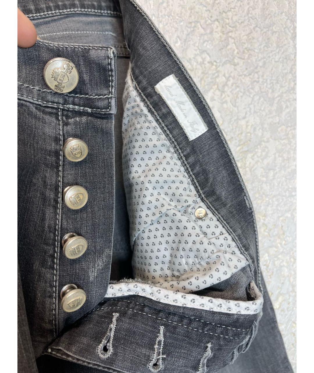 Richard J.Brown Серые хлопко-эластановые джинсы скинни, фото 6