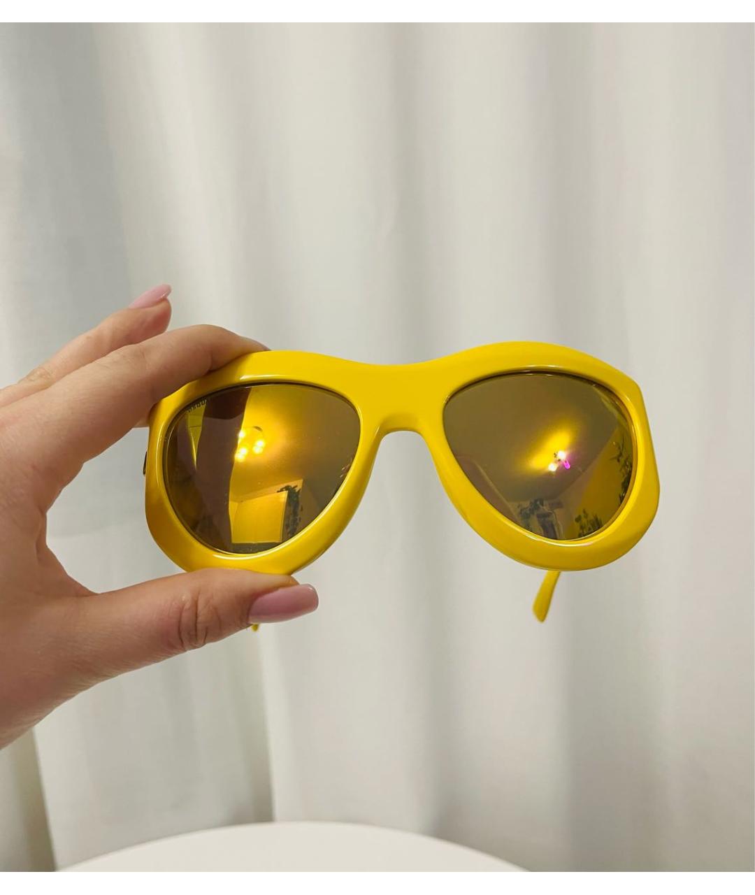 DSQUARED2 Желтые пластиковые солнцезащитные очки, фото 5