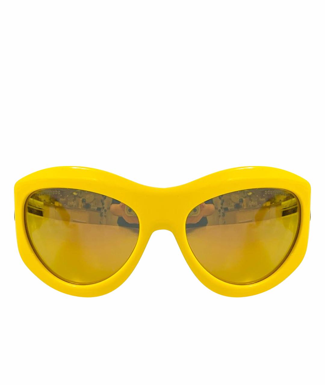 DSQUARED2 Желтые пластиковые солнцезащитные очки, фото 1