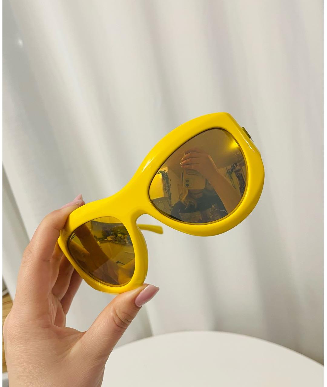 DSQUARED2 Желтые пластиковые солнцезащитные очки, фото 7
