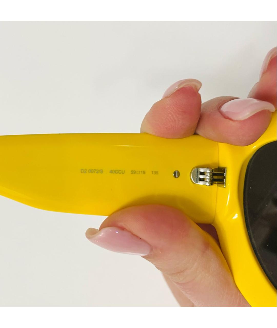 DSQUARED2 Желтые пластиковые солнцезащитные очки, фото 3