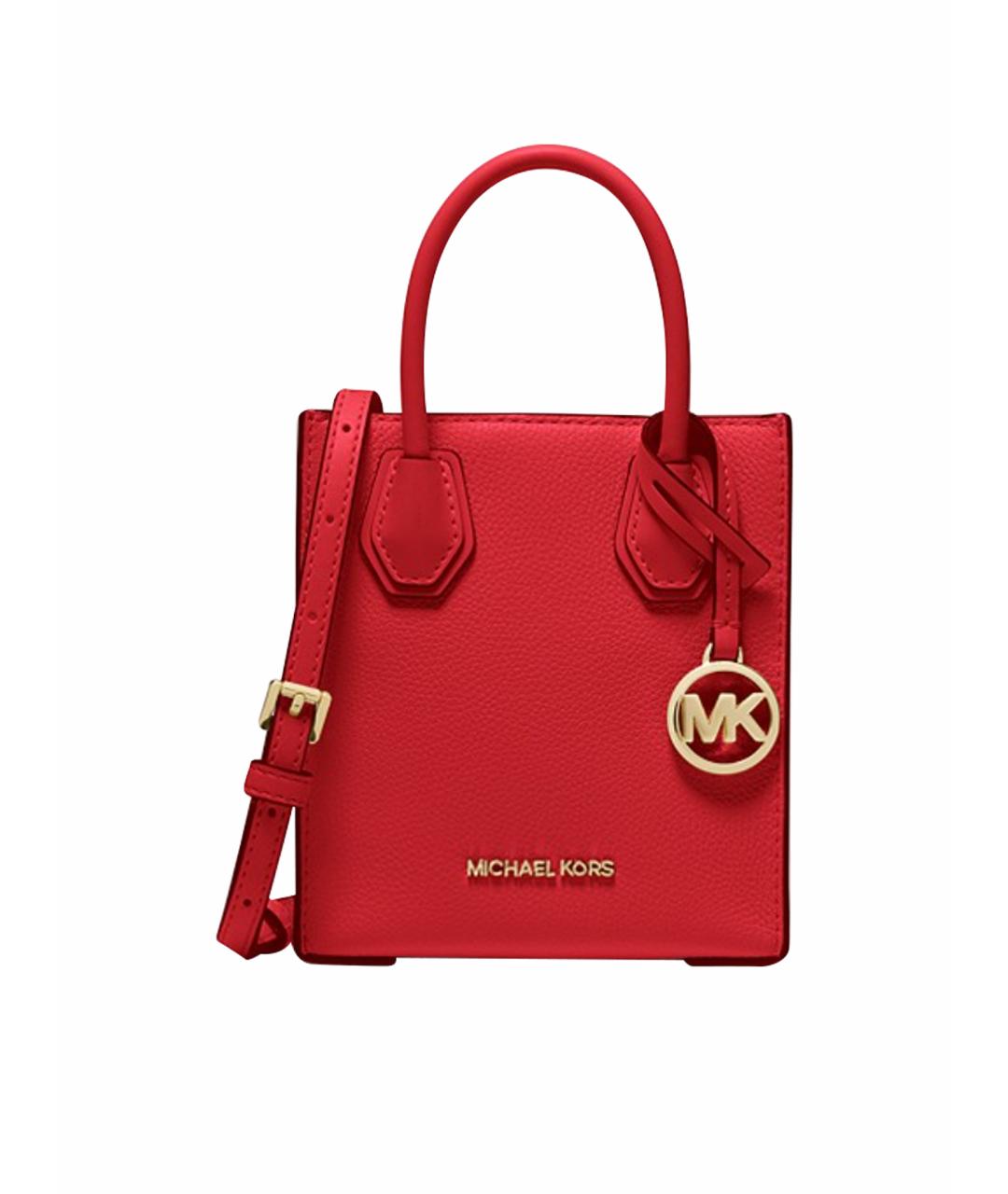 MICHAEL KORS Красная кожаная сумка тоут, фото 1