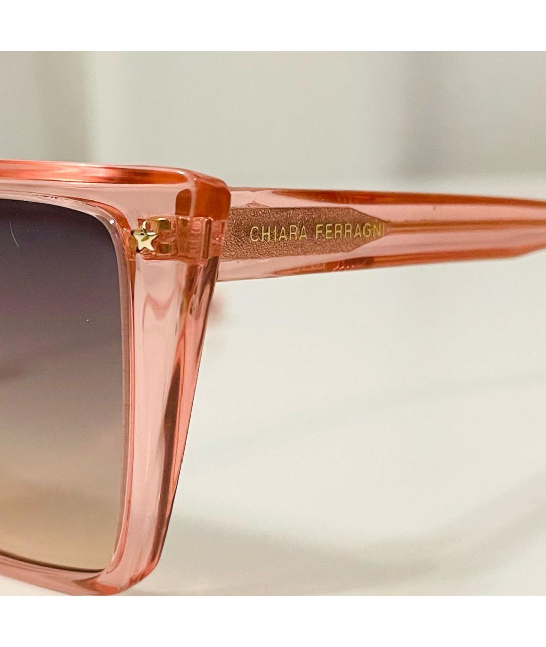 CHIARA FERRAGNI Розовые пластиковые солнцезащитные очки, фото 6