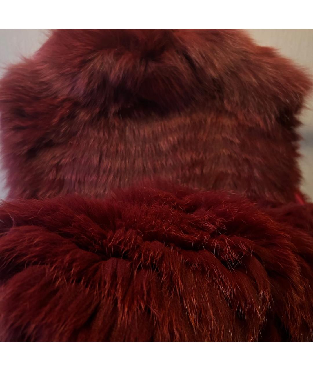MICHAEL KORS Бордовый меховой жилет, фото 6