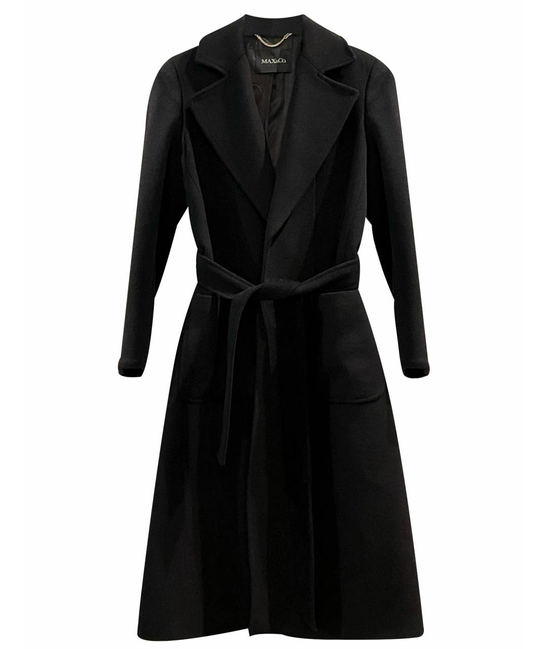 MAX&CO Черное шерстяное пальто, фото 1